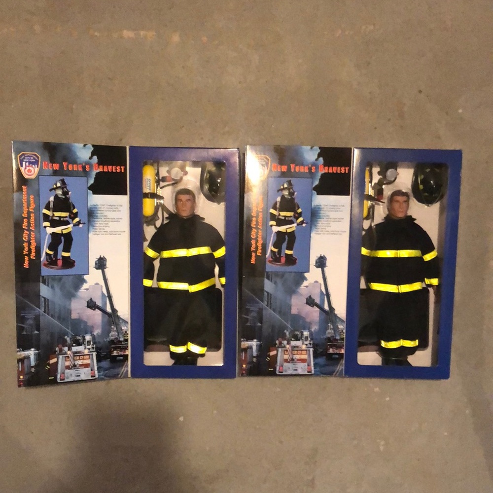 Two FDNY Action Figures in Memory of 9-11-01